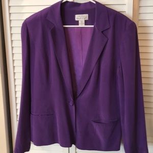 Purple ADRIANNA PAPELL Silk Blazer